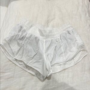Lululemon White Athletic Shorts